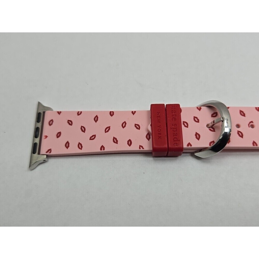 Kate Spade New York Apple Watch Band Lips Print Pink Red Silicone 38 40mm